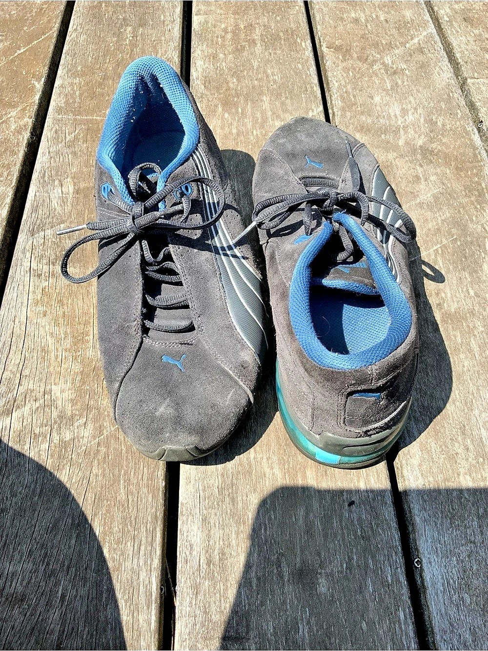 Puma Mostro OG Prime Gray & Blue Athletic Sneakers